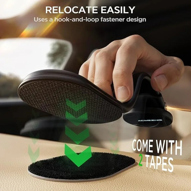 Magnetic Car Phone Holder GPS Holder Auto Dashboard Mount for Phone Thickened Aluminum Alloy an Be Bent At Any Angle Accessories