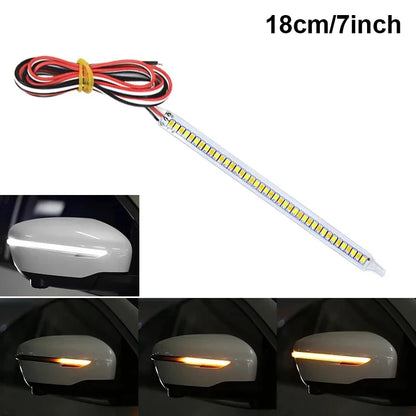 Car Rearview Mirror Indicator Lamp DRL Streamer Strip Flowing Turn Signal Lamp LED Car Light Source Turn Signals For Cars