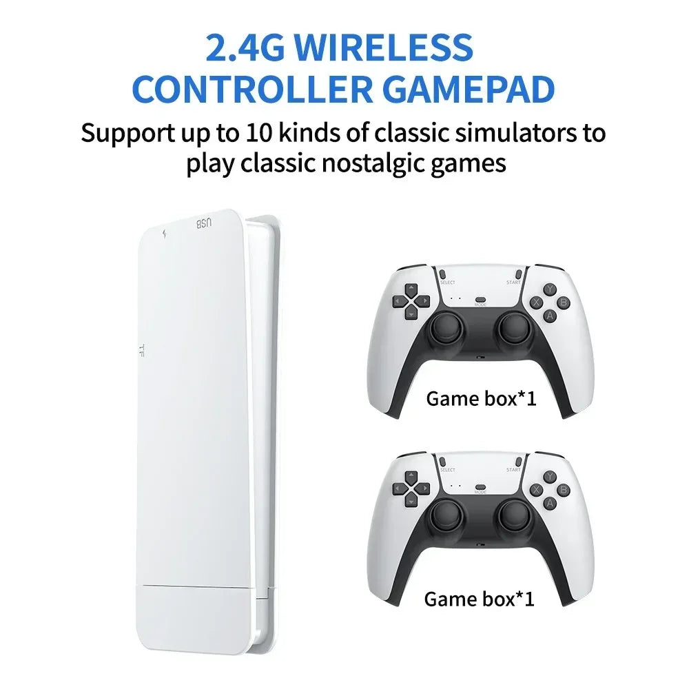 M15 Retro Game Console 2.4G Wireless Dual Controller 4K TV Game Stick 64GB 20000 Retro Games Retro Game Family Gift