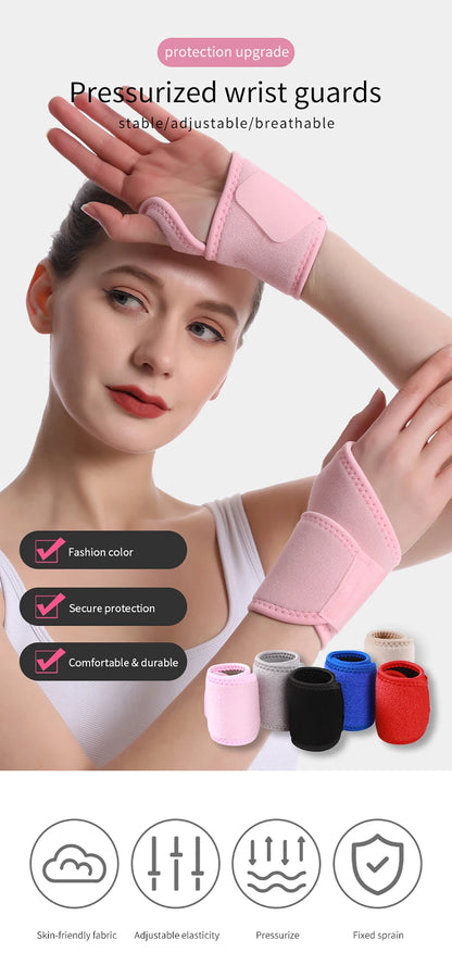 GOBYGO 1Pcs Wrist Support Sport Fitness Wristband Training Safety Hand Bands Sprain Gym Wrist Thumb Support Straps Wraps Bandage