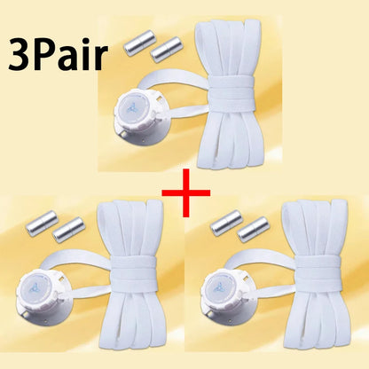 Automatic Flat Shoelaces Without ties casual shoes Swivel Buckle Laces Adults Kids Sneakers No Tie Shoe laces