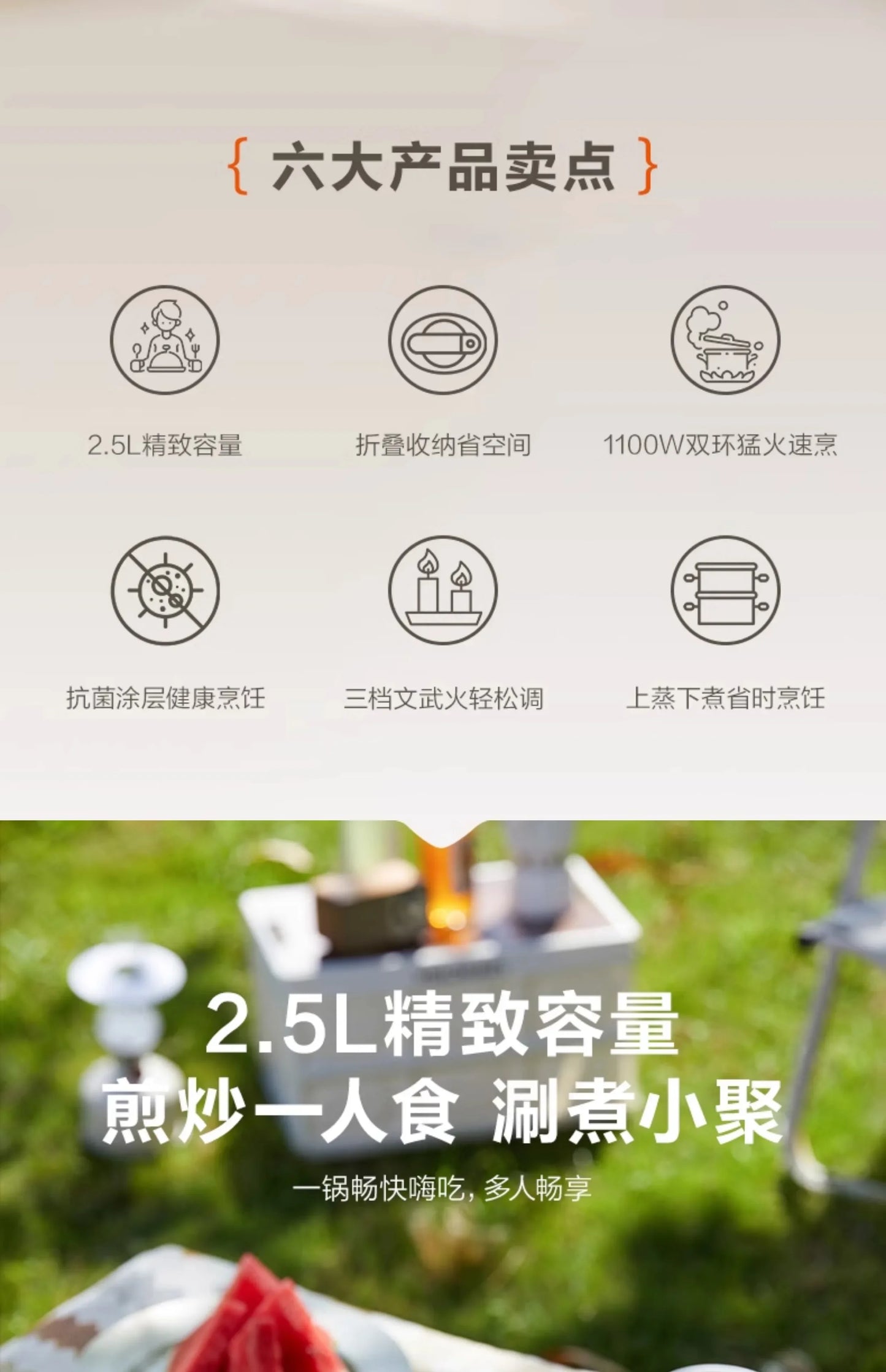 Household multifunctional electric cooking pot frying pan integrated folding pot student dormitory electric cooking pot