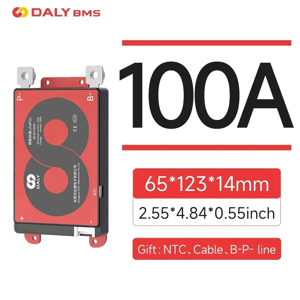 DALY BMS 3S 4S 6S 7S 10S 12S 13S 14S 15S 16S Li-ion And LiFePO4 32650 21700 18650 BMS 15A To 100A With Balance Function And NTC