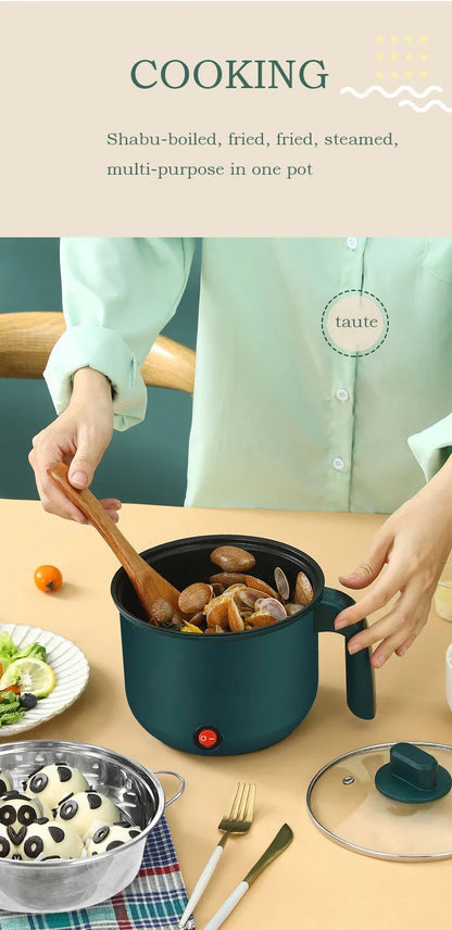 Mini Electric Rice Cooker Non-Stick Single/Double Layer Multifunction Cooking Machine Hot Pot for Home Use