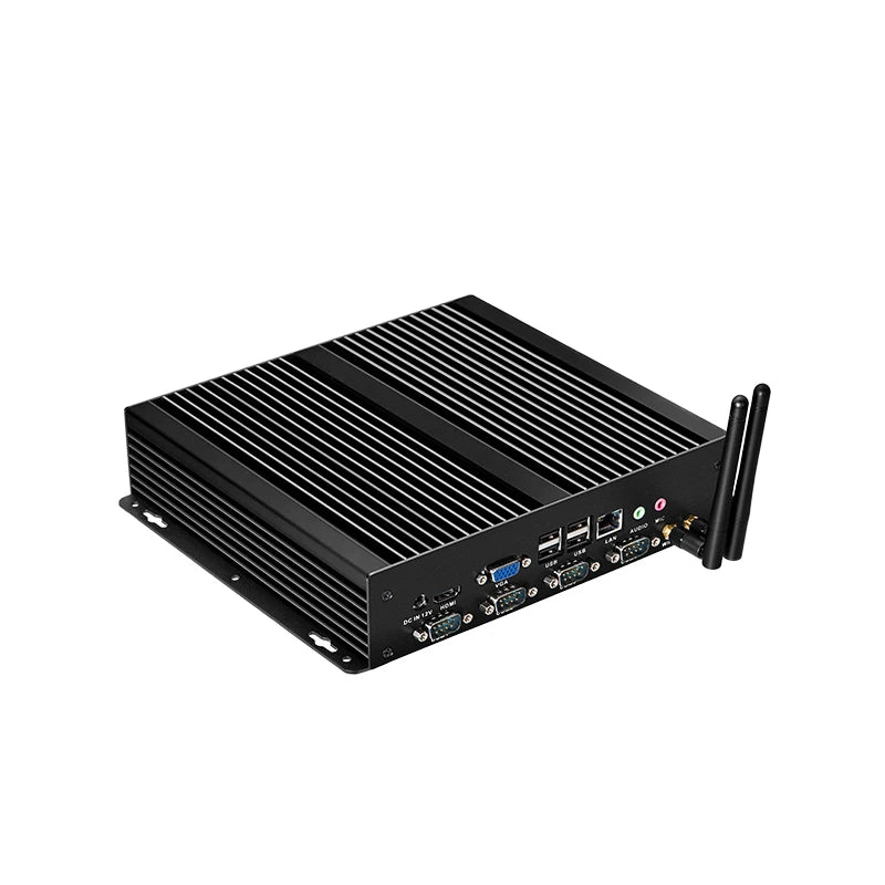 XCY Fanless Industrial Mini PC Intel Core I5-3317U 4x COM DB9 8x USB Support Windows XP/7/8/10 Linux