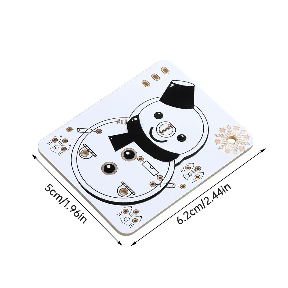 Ice and snow themed LED snowman electronic beginner learning welding fun DIY kit LED light-emitting tube module DIY snowman kit