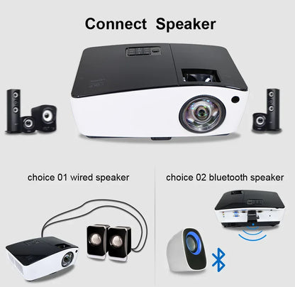 Full High Definition HD 1080P 3LCD 3LED Projector Portable Mini Short Throw 3D Projector