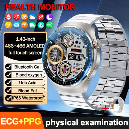 2026New For Man Smartwatches Outdoor Sport Smart Watch Men 1.43“ HD AMOLED Screen ECG physical examination BT5.0 Call smartwatc