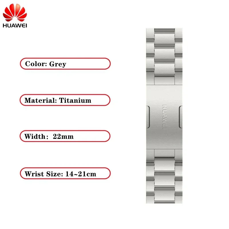 Original FKM Rubber Sport Band for Huawei GT3pro 46mm Titanium Watch Strap GT3 PRO Genuine Leather Band