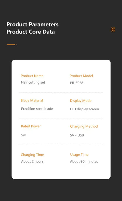 XIAOMI Youpin 5 in 1 Hair Trimmer Machine LCD Display Clippers Barber Professional Hair Cutting Machines Men's Electric Shaver
