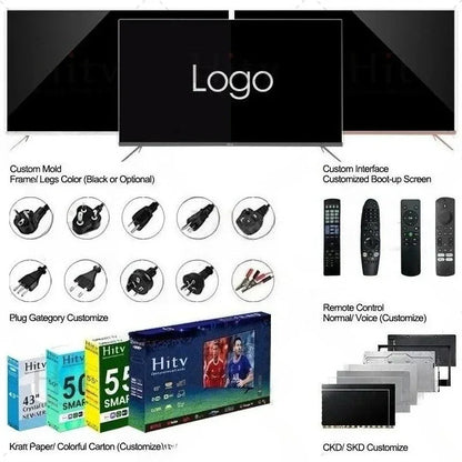 【Hot】43 Inch OLED 4K Ultra HD Smart Android TV | Ultra-Thin Bezel Design, HDR, For Bedroom Gaming