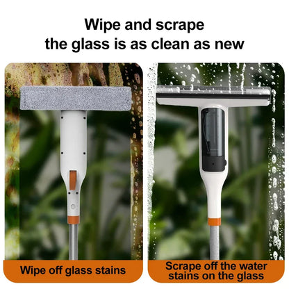 3-in-1 Windows Glass Cleaning Kit Adjustable Height Cleaner Mop Household for Car Windshields With Scraper Glass Spray Washer