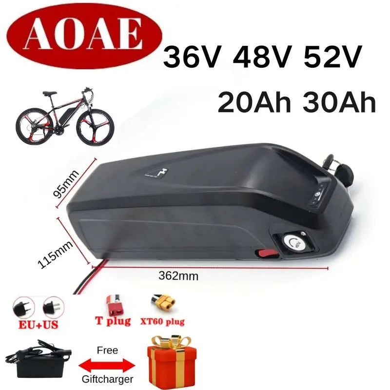 For Hailong Battery 30Ah 20Ah 36V 48V 52V for Bafang BBS02 BBS03 BBSHD Powerful and long-lasting power Motor Hailong Battery
