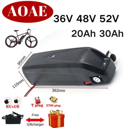For Hailong Battery 30Ah 20Ah 36V 48V 52V for Bafang BBS02 BBS03 BBSHD Powerful and long-lasting power Motor Hailong Battery