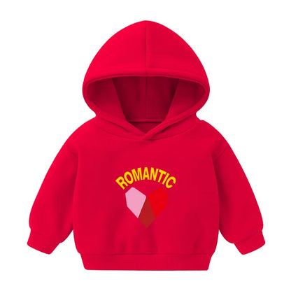 1pcs Boys Girls Thick Velvet Cartoon Tees Kids Solid Casual Fashion Warm Autumn Winter Sweatshirt Hoodie Baby Cloths Infant Tops