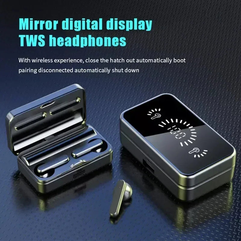 TWS Bluetooth-Compatible Earphones Stereo Sport Headset Waterproof Wireless Headphone  Earbuds With Mic for all smartphones