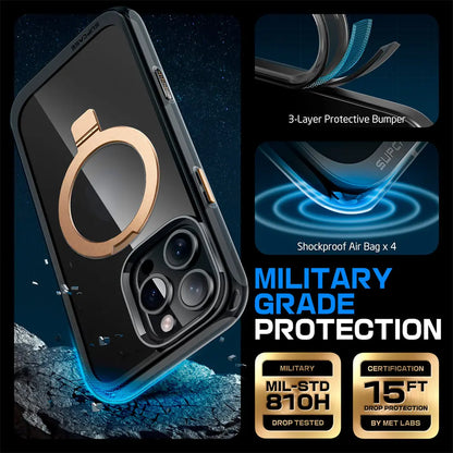 SUPCASE For iPhone 16 Pro Max Case with Camera Control Capture Button UB Mag Stand Series Slim Clear Magnetic Phone Case
