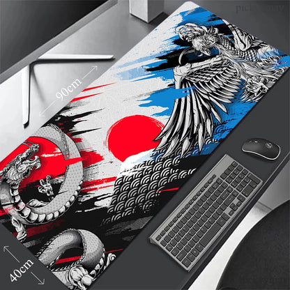Fish Mouse Pad Gaming Mousepad Mat Gamer Mouse Mat Keyboard Mat Desk Mat Carpet Mausepad XXL For Computer Laptop Pad