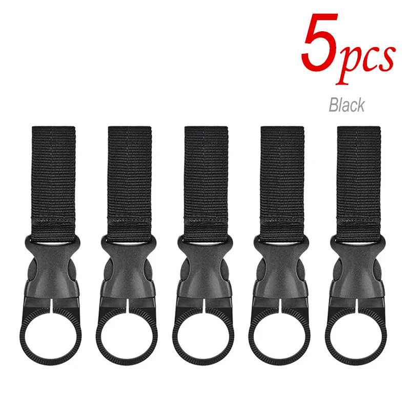 1/2/5pcs Hanging Bottle Buckle Clip Carabiner Portable Water Bottle Holder Clip Belt Backpack Hanger for Outdoor Camp Hiking