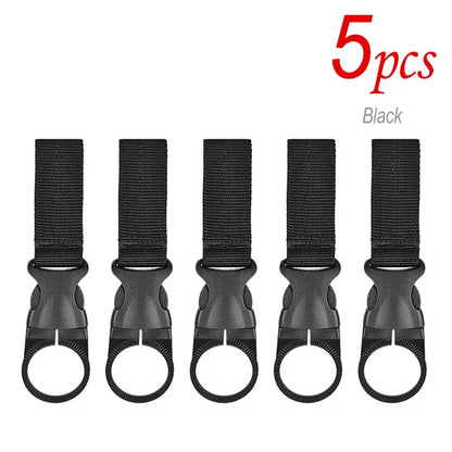 1/2/5pcs Hanging Bottle Buckle Clip Carabiner Portable Water Bottle Holder Clip Belt Backpack Hanger for Outdoor Camp Hiking