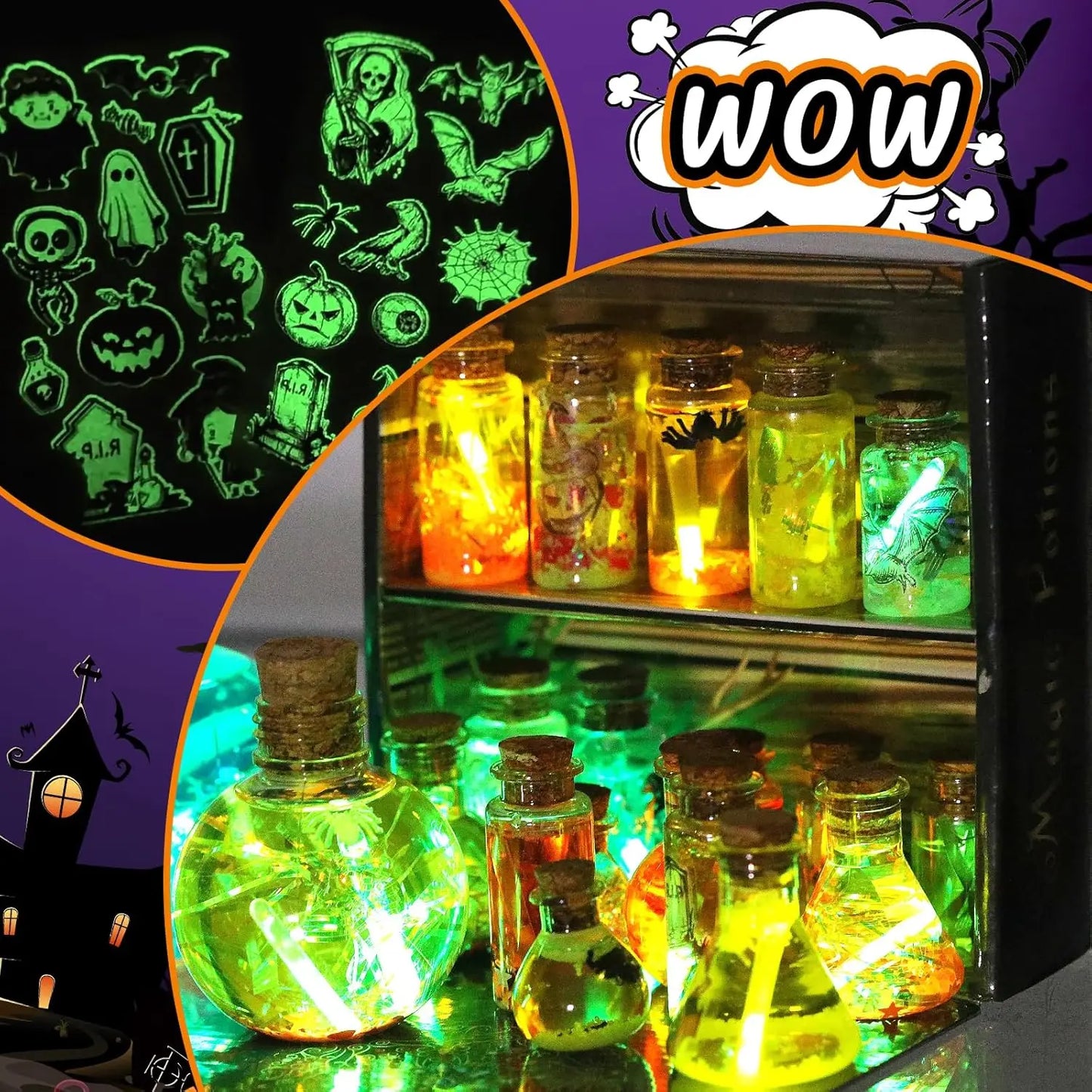 Fairy Magic Potions Kit Kids DIY Witch Glowing Spell Potion DIY Handmade Toys Science Experiments Kids Craft Kit Educational Toy