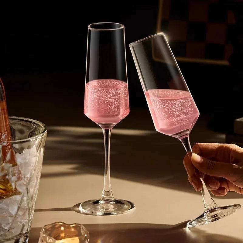 GIANXI French Vertical lines Champagne Glasses Home Glass Goblets High-end Red Wine Glasses White Wine Glasses Cocktail Glasses