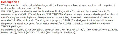 10PCS 2021.11/2020.23 Multidiag Pro TCS DS/ACTM OBD2 Diagnostic Tool 2017.R3 With Keygen /2018.R0 For TCS  For Multi Cars Trucks