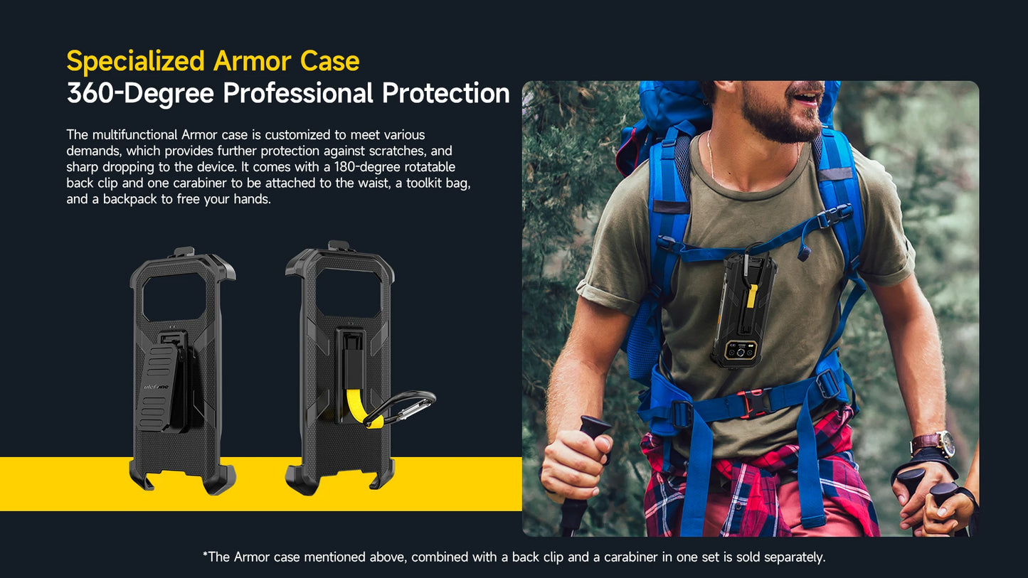 Ulefone Armor 27 Pro 5G Rugged Phone 10600mAh Smartphone 50MP Camera 64MP Night Android 15 Up to 24GB+256GB NFC Waterproof Phone