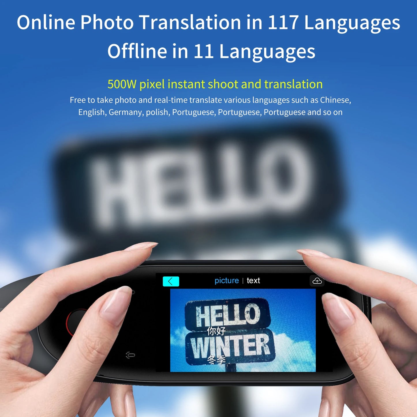 Dictionary Translation Scanner Reading Translator Device Multilingual Scanner Noise Reduction Recording Pen Support 112Languages