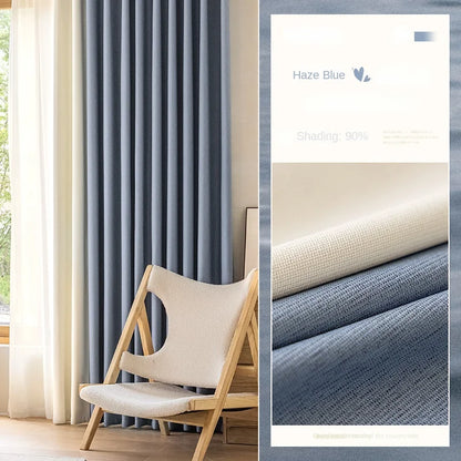 Minimalist Children's Room Drapes Large Area Bedroom Blackout Curtain Home Balcony Bay Window Curtains Modern Living Room Drape