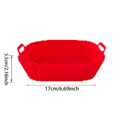 Silicone Air Fryer Liners Pot,Airfryer Basket Cooking Gadgets ,Reusable Baking Tray Non-stick Pizza Pan Oven Kitchen Accessories
