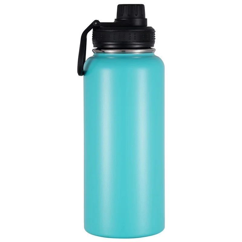 1 40oz Sports Portable Water Bottle, Suitable for Outdoor Camping and Other Sports, Cold-Keeping Bottle, Space Bottle, 1200ml Wide-Mouth Bottle, with Three-Finger Lid, Cycling Water Bottle