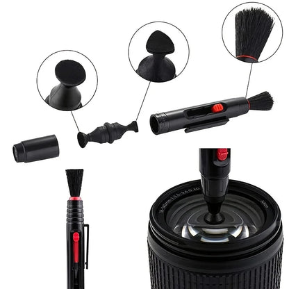 6-in-1 Camera Cleaning Kits Professional Air Blower DSLR Lens Cloth Pen Brush Cleaning Tool For CCD Sensor Lens Phone Keyboards