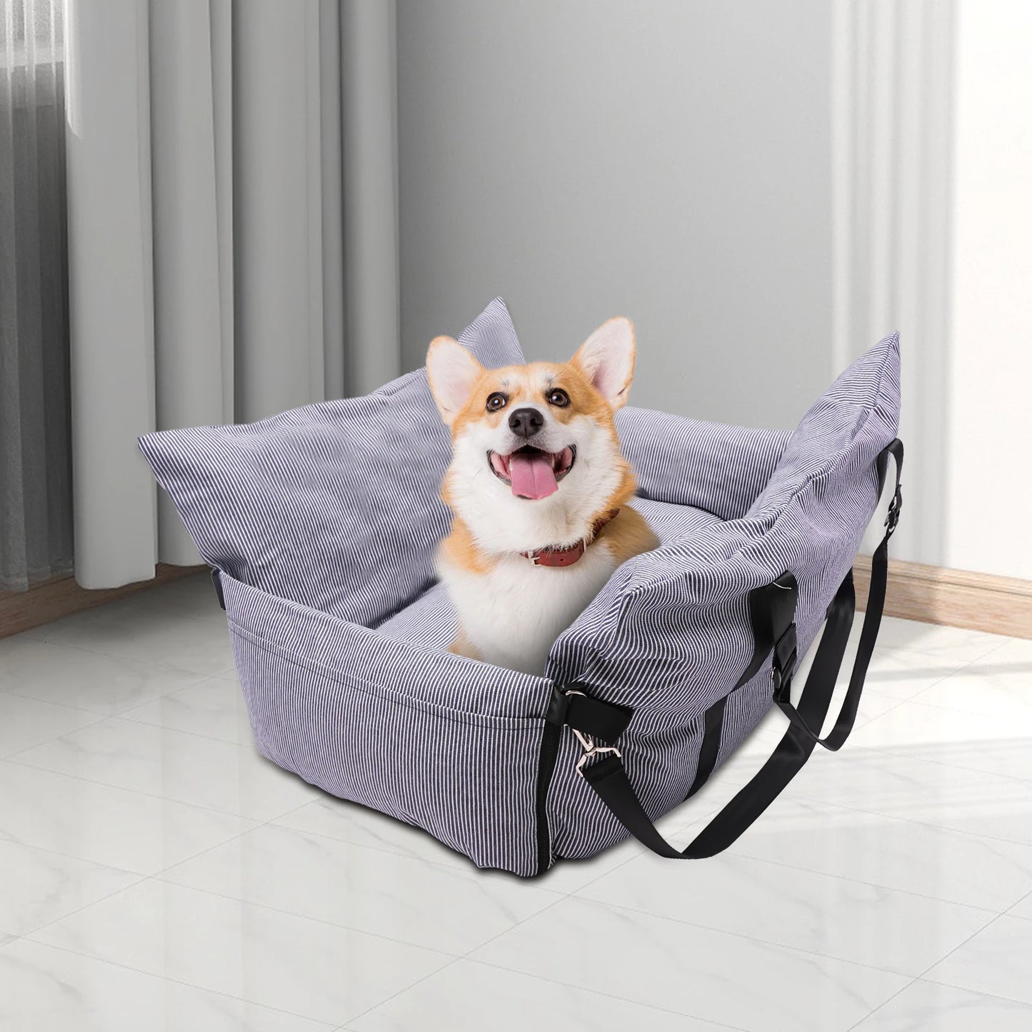 Dog Car Seat, Portable Pet Seat, Dog Car Travel Carrier Bed For Dogs, Cats, And Other Pets  76.2*52*40.6cm