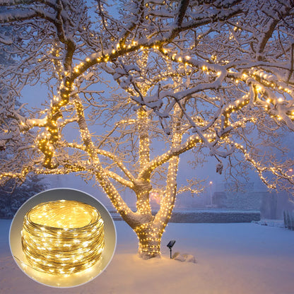 2025 Christmas 10M-100M LED Solar Fairy Lights LED String Garland Tree Decoration Light for Outdoor Garden Lawn Camping Decor