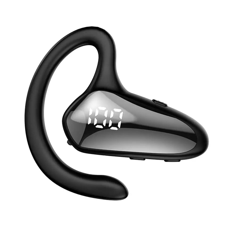 Single Wireless Bluetooth Headset Digital Display Air conduction Concept Right Ear Headphone Business Ear-mounted Earphones
