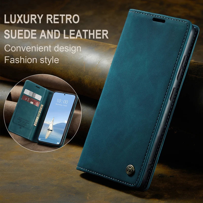 For Xiaomi 15T Pro 15T CaseMe Magnetic Retro Leather Flip Wallet Stand Cover With Card Slot for Xiaomi Mi 15 T Pro