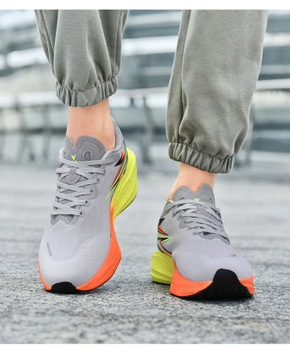 Men's Running Shoes Jogging Breathable Mesh Cushioning Non-Slip Outdoor Casual shoes Couple Trainer Race Sneakers Off-road Shoes