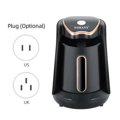 SOKANY Electric Turkish Coffee Maker Machine with 250ml/1 Cup Coffee Pot Single Serve Espresso Maker 600W Heating Coffee