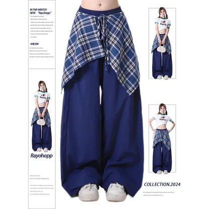 2025 Harajuku Fashion Hip-pop Sweatpants Women Y2K Gothic Sweet Long Wide Leg Pants Korea Chic High Waist Loose Dance Trousers