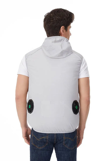 Summer Cooling Vest For Couples Breathable Fan Air Conditioner Jacket Sleeveless Heat Resistant Outdoor Workwear