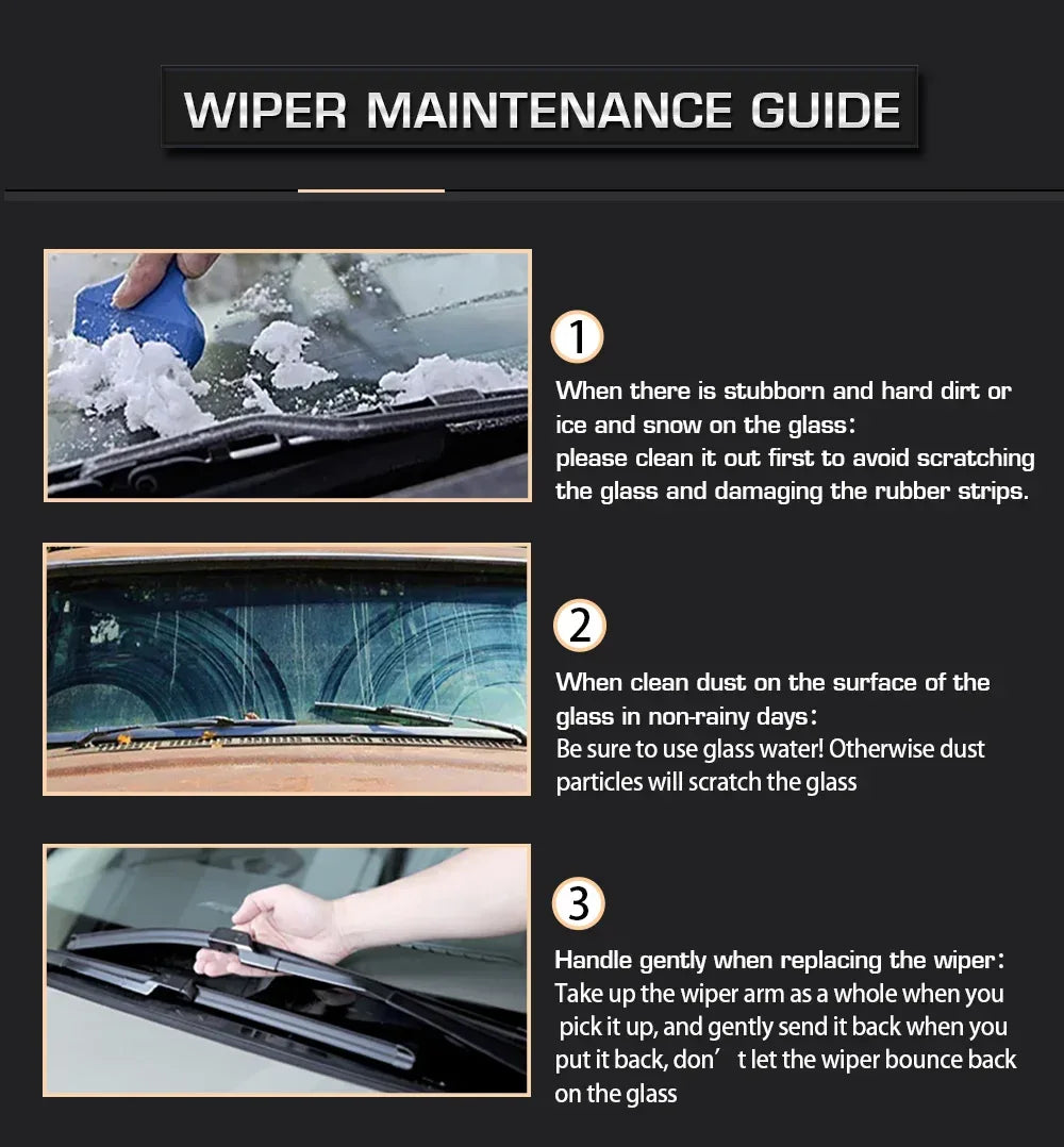 Car Vehicle Insert Rubber strip Wiper Blade (Refill) 6mm Soft 14" 16" 17" 18" 19" 20" 21" 22" 24" 26" 28" 1pcs Accessorie