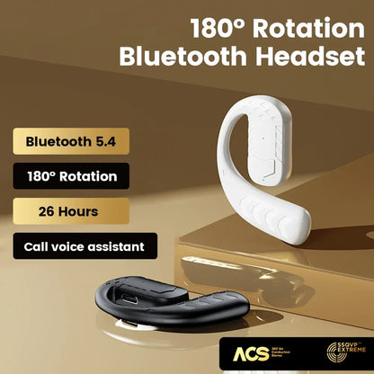 180° Rotate Bluetooth-compatible Wireless Headphone Ear Mounted TWS Earbuds Handsfree Headset Business Calls Noise Reduction