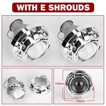 3 inch Projector Lens H7 For Hella 3R Headlights Retrofit Kit Single Xenon Moto Low Beam Auto Lamp H7 D2S D2H LED HID Car Light