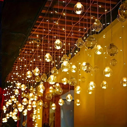 1 PC Wishing Ball Curtain String Light Battery Box Garden Lamp Starry Sky LED Camping Lights New Year Christmas Room Decoration