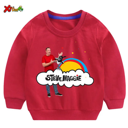 Kids Sweatshirts Steve Maggie Ouctifs Boys Hoodies Sweatshirt Clothing Boy Girl Casual T Shirt Children Pullover Clothes Fashion