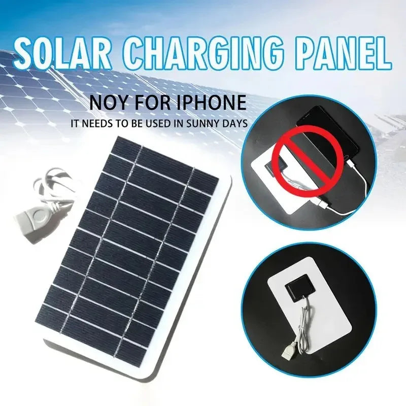Portable Solar Panel With USB for Outdoor Hiking Camping Mobile Phone Battery Charging Bank Charging Panel