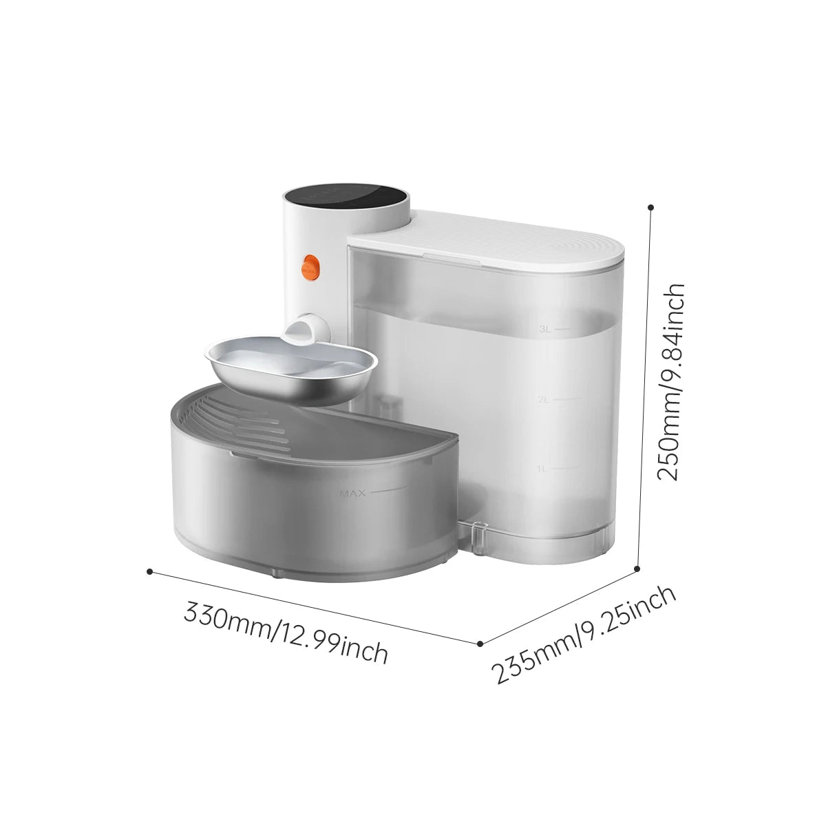 Petgravity Stainless Steel Bowl Pet Intelligent Pouring Water Dispenser Automatically Purifies The Wireless Drinking Bowl For Cats