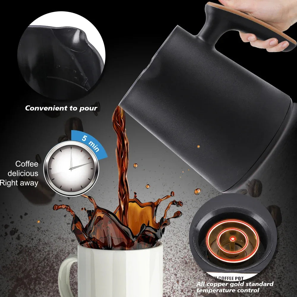 SOKANY Electric Turkish Coffee Maker Machine with 250ml/1 Cup Coffee Pot Single Serve Espresso Maker 600W Heating Coffee