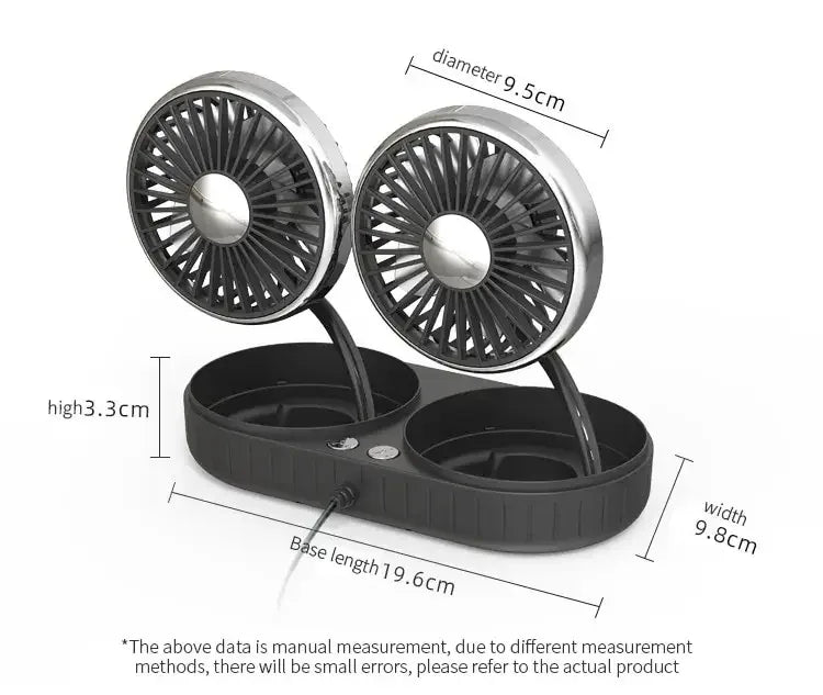 Grande ventilador do carro elétrico, resfriamento do caminhão, ar condicionado, saída de ar, ventilador pequeno